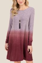 Alya Kyra Ombre Hacci Knit Dress - Pink