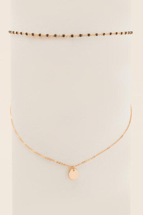 Francesca's Letitia Layered Rosary Choker - Black