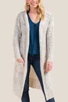 Francesca Inchess Bettina Multi Twist Hooded Cardigan - Ivory
