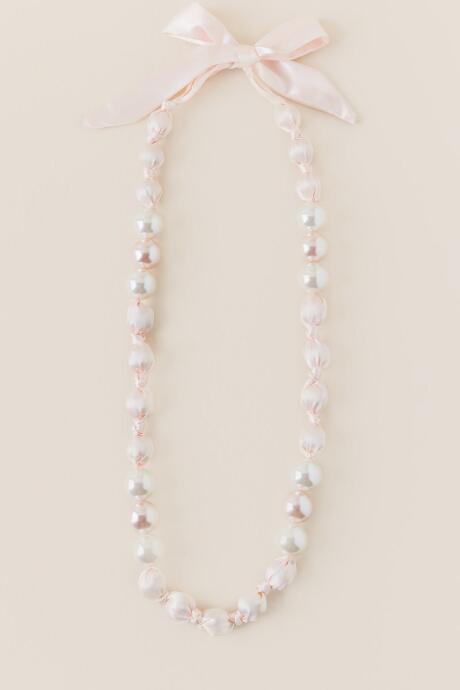 Francesca Inchess Faye Knotted Pearl Necklace - Crisp Champagne
