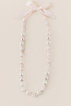 Francesca Inchess Faye Knotted Pearl Necklace - Crisp Champagne