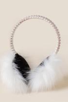 Francesca's Sarah Faux Fur Earmuff - Blush