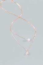 Francesca's Brynlee Sterling Layered Necklace - Pearl