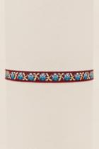 Francesca's Berenice Floral Embroidered Choker - Multi