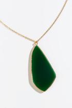 Francesca's Briana Semi Precious Pendant Necklace - Green