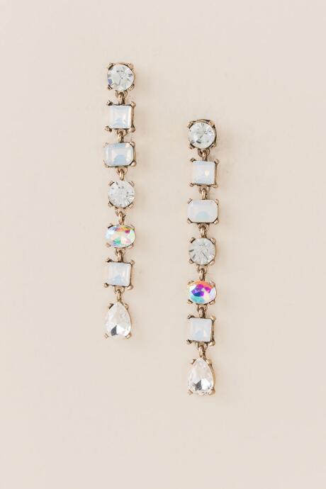 Francesca's Juliet Opal Linear Drop Earring - Iridescent