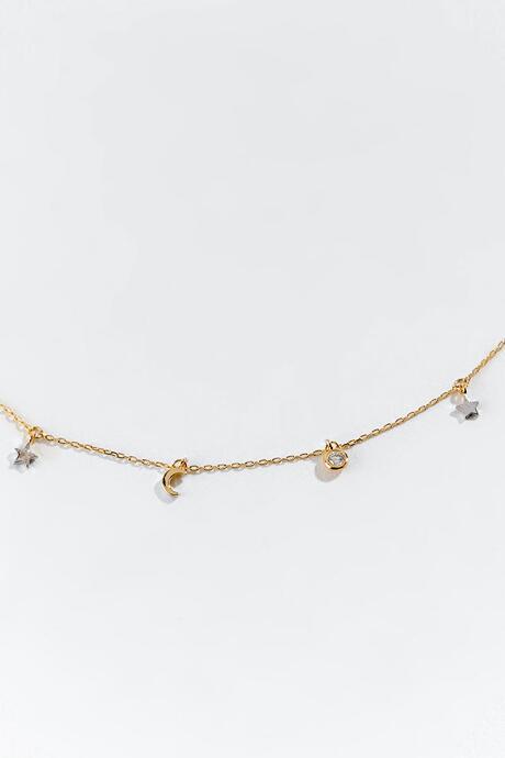 Francesca's Destiny Crescent & Star Choker - Gold