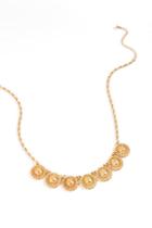 Francesca's Aurora Filigree Circle Necklace - Gold