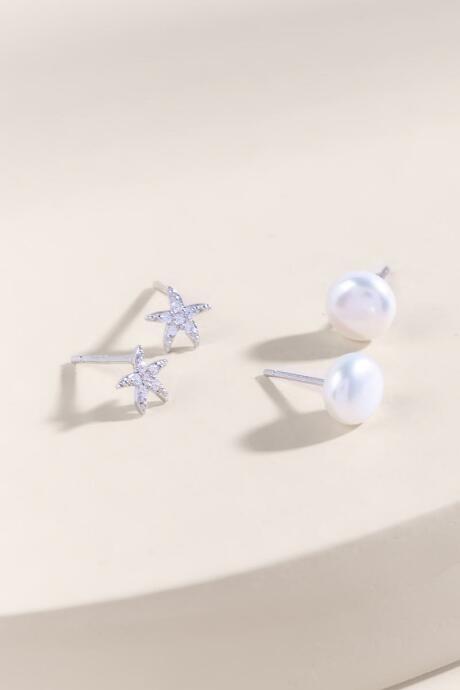 Francesca Inchess Mia Pearl Starfish Stud Earrings - Pearl