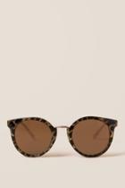 Francesca's Kamalame Smoked Tortoise Sunglasses - Brown