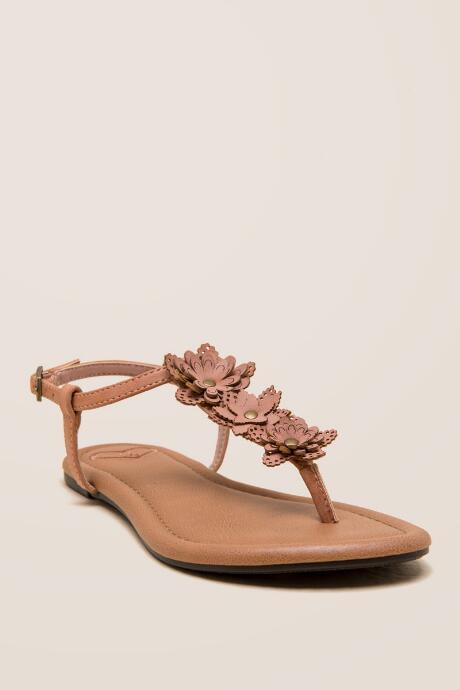 Francesca Inchess Starburst Flower T-strap Sandal - Blush