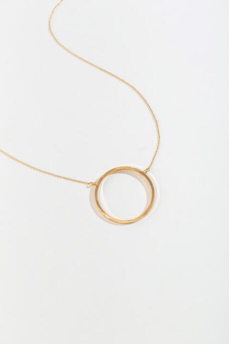 Francesca's Rosabel Circle Pendant Necklace - Gold