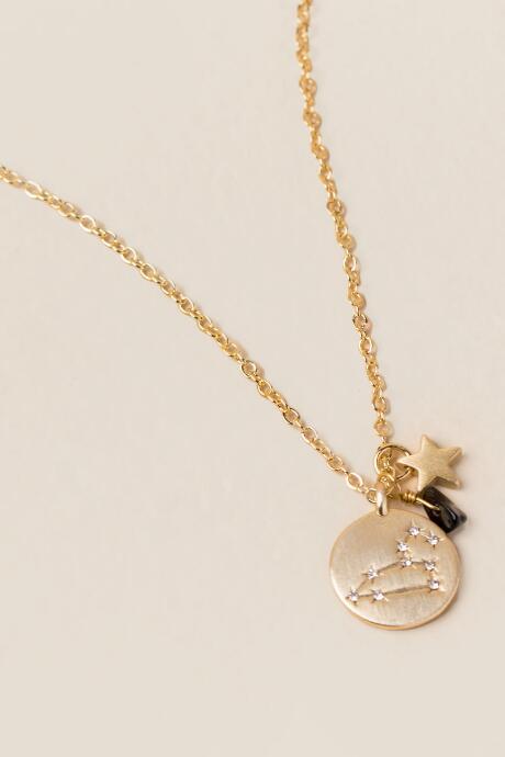 Francesca's Leo Zodiac Charm Necklace - Gold