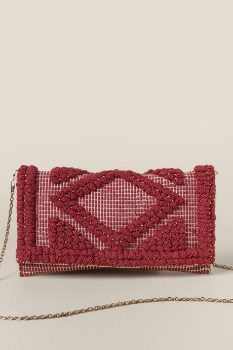 Francesca's Sonya Handloom Crossbody Clutch In Cinnamon - Cinnamon