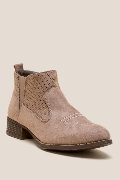 Francesca's Sadina Western Ankle Boot - Taupe