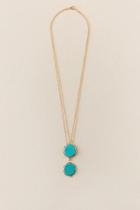 Francesca's Dakota Layered Stone Necklace - Turquoise