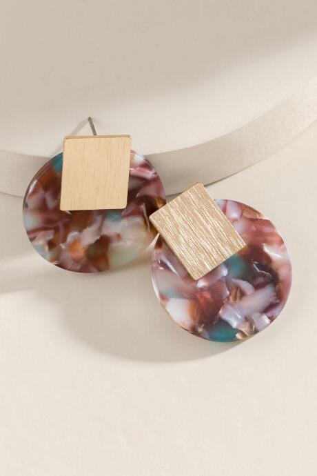 Francesca's Jamie Marbled Resin Studs - Multi