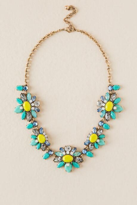 Francesca's Cassidy Statement Necklace - Lime