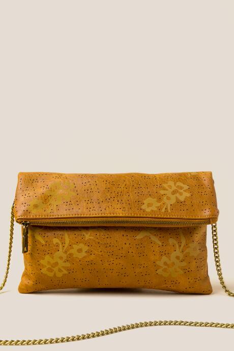 Francesca's Robin Tonal Floral Crossbody - Mustard