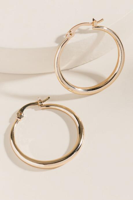 Francesca's Adriana Tube Hoop Earrings - Gold
