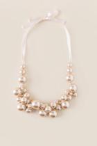 Francesca Inchess Angelina Pearl Tie Necklace - Crisp Champagne