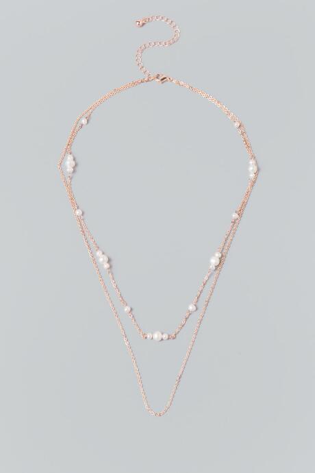 Francesca Inchess Bristol Layered Necklace In Rose Gold - Rose/gold