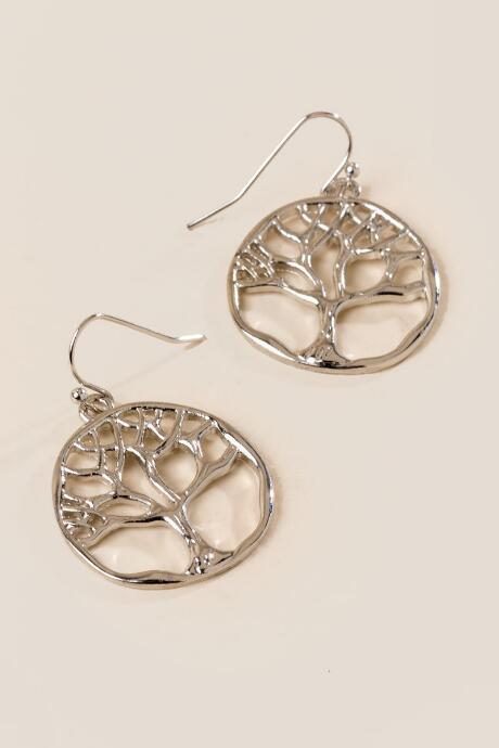 Francesca's Sami Tree Of Life Earrings - Silver
