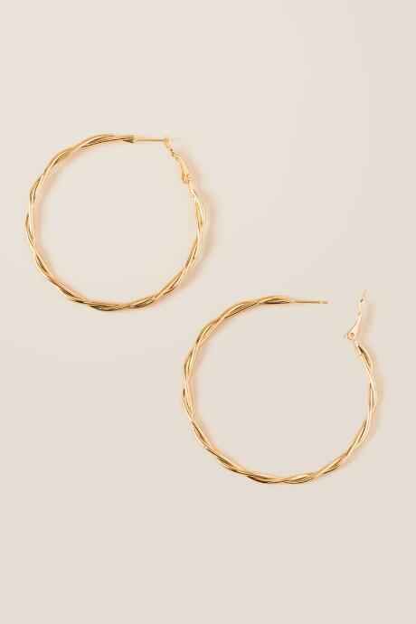 Francesca's Rolanda Twisted Hoop Earring - Gold