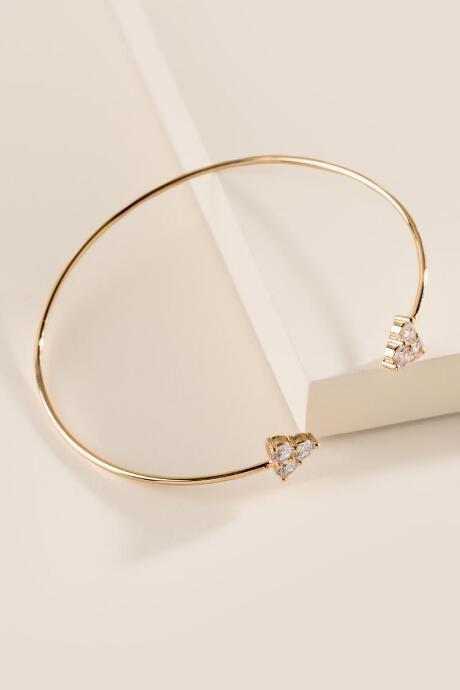 Francesca's Tina Delicate Triangle Cuff - Gold