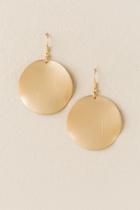 Francesca's Deena Wavy Circle Drop Earring - Gold