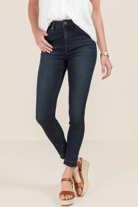 Francesca's Harper Heritage High Rise Release Hem Jeans - Black