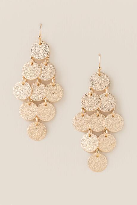 Francesca's Aria Disc Kite Earrings - Gold