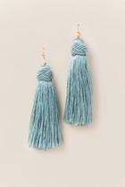 Francesca's Lauretta Thread Tassel Earring - Mint