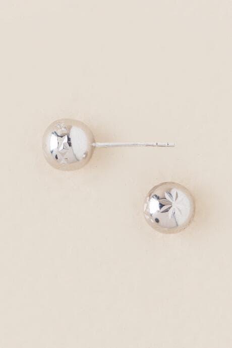 Francesca's Winslow Ball Stud Earring - Silver