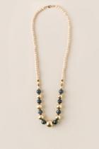 Francesca's Luxe Collection Mixed Beaded Necklace - Gray