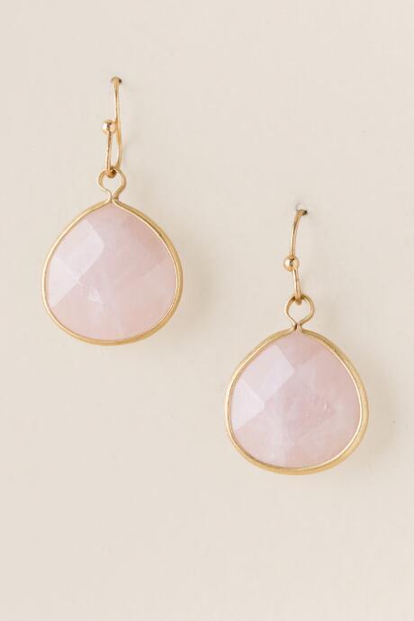 Francesca's Kalyse Small Teardrop Earring - Pale Pink