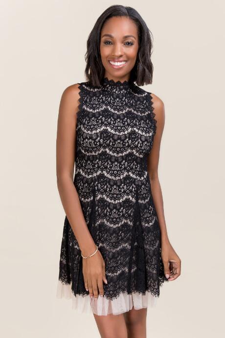 Alya Arabelle Lace Dress - Black