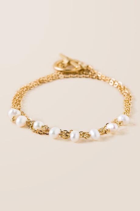 Francesca's Ava Delicate Pearl Wrap Bracelet - Pearl