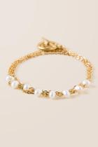 Francesca's Ava Delicate Pearl Wrap Bracelet - Pearl