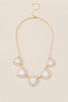 Francesca Inchess Perla Crystal Statement Necklace In White - White