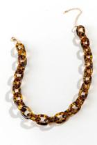 Francesca's Daphne Oval Link Statement Necklace - Amber