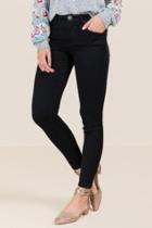 Francesca Inchess Harper Mid Rise Legging Jeans - Black