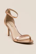 Francesca's Pearl Metallic Skinny Heel - Rose/gold