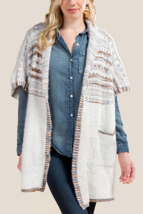 Francesca Inchess Bobbi Nordic Hooded Ruana - Gray