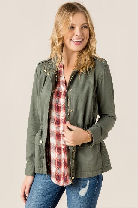 Mi Ami Montee Solid Anorak Jacket - Olive