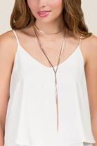 Francesca's Gianna Layered Necklace In Rose Gold - Rose/gold