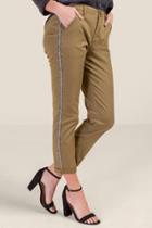 Francesca's Hayley Tapered Chino Pants - Dark Olive