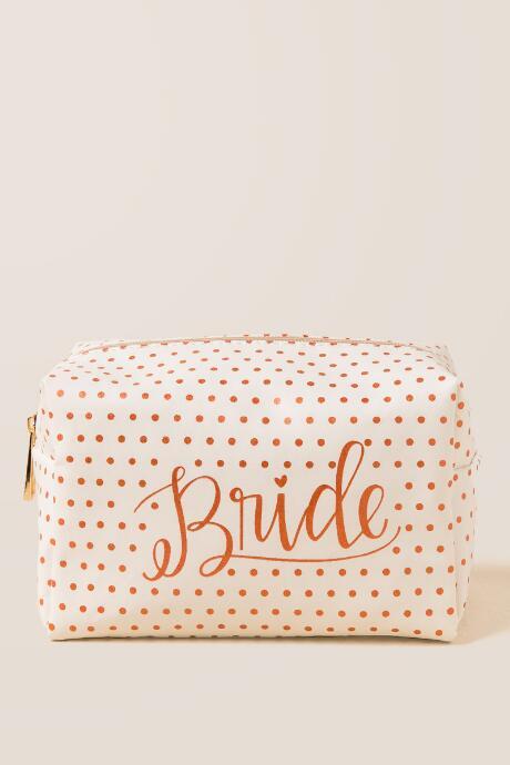 Francescas Bride Dot Cosmetic Bag - Cream