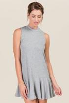Alya Cairo Ribbed Knit Dress - Heather Gray