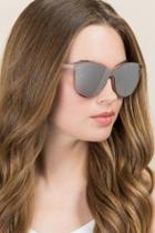 Francesca's Krista Reflective Sunglasses - Rose/gold